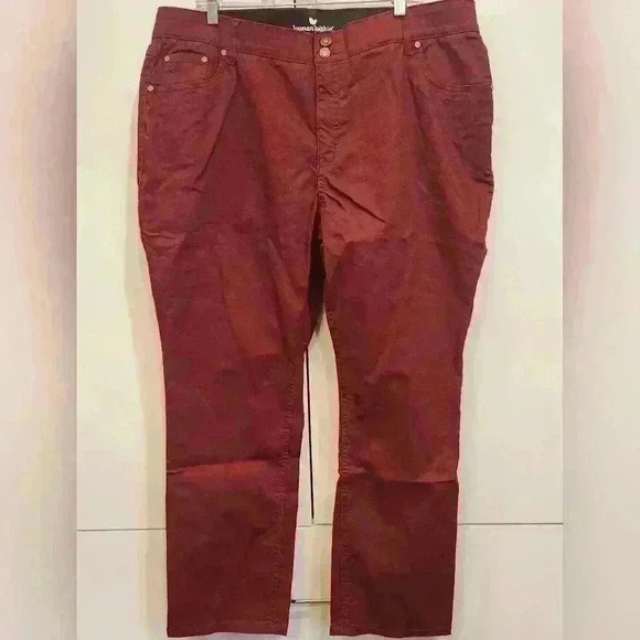 New Woman Within Plus Size 5-Pocket Style Red Avila Jeans 24W Skinny - Picture 1 of 9